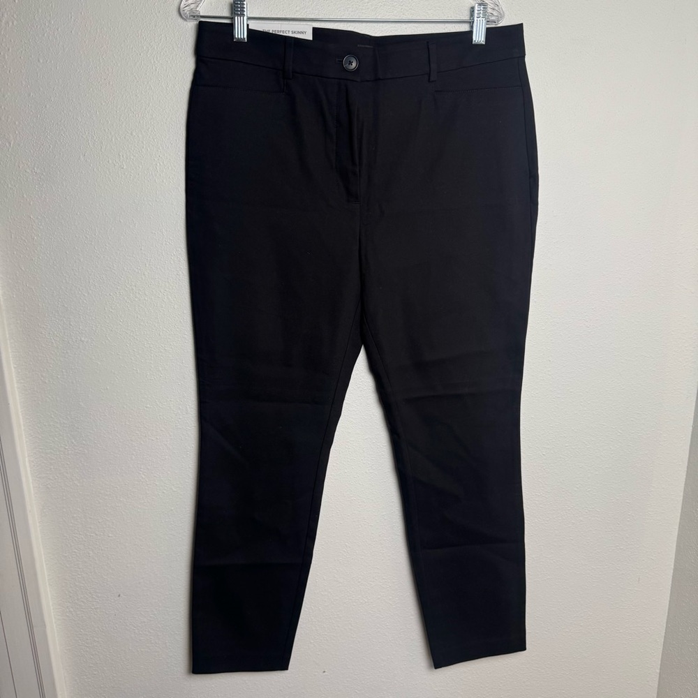LOFT Black The Perfect Skinny slacks Trousers Buttoned Pants New With Tag Women